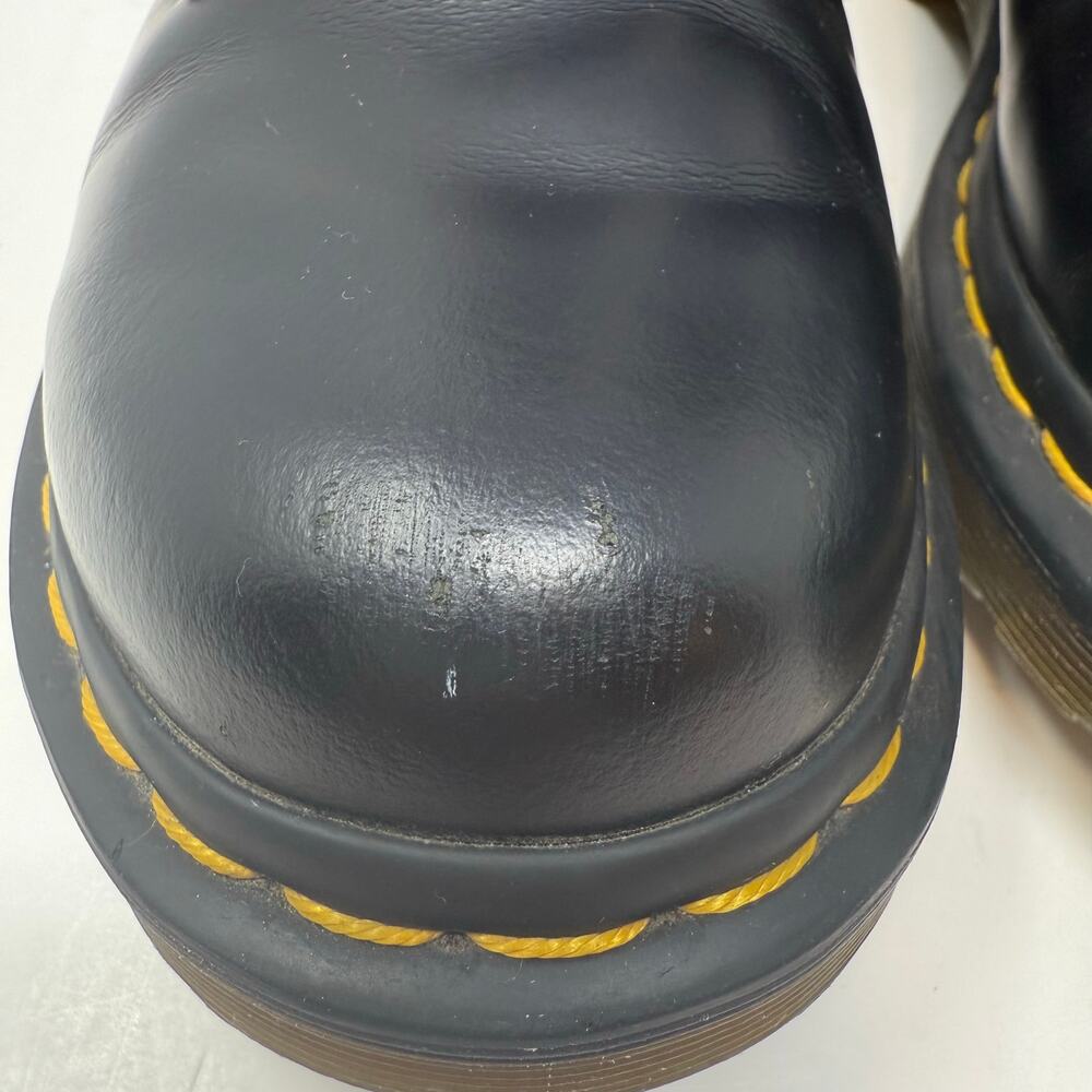 Dr. Martens 1460W Boots Women's 6 Black Smooth Leather Preppy Combat Boots EUC - Picture 4 of 16